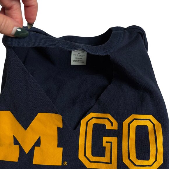 Pink by Victoria's Secret University of Michigan M GO BLUE Sweatshirt - Size XS - Picture 7 of 9